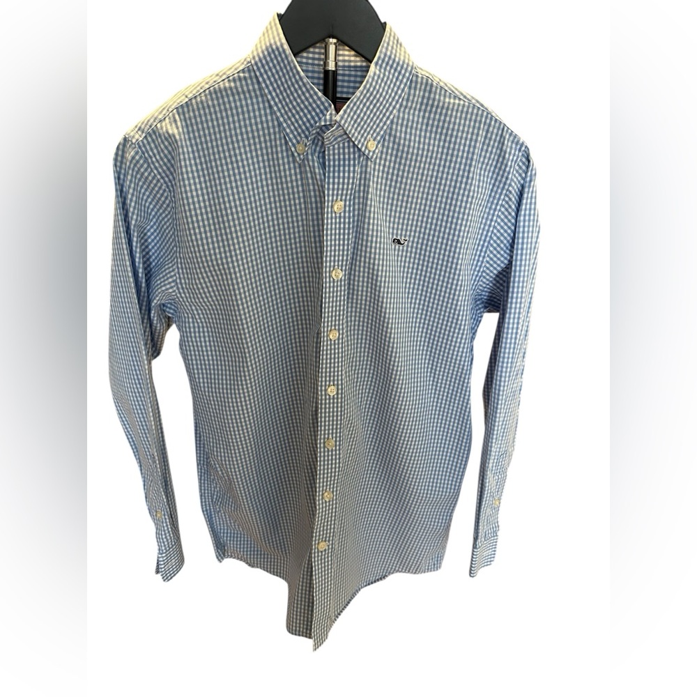 Vineyard Vines Blue Gingham Young Men’s  Shirt
